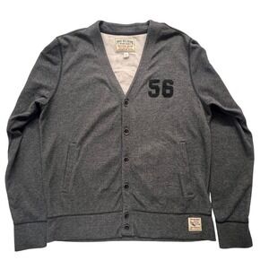 True Religion Football Club Sporting Goods Cardigan‎ Heather Gray XL/TG Men
